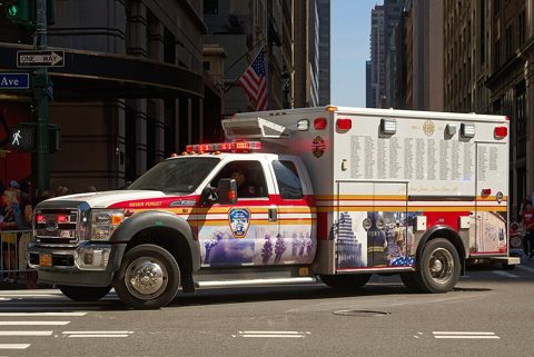 New York Fire Department Ambulance at Pulaski Day Parade, 20231001 1350 1160.jpg