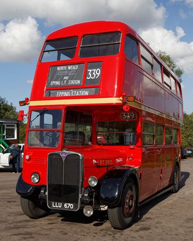 Bus RT3871 Epping-Ongar-Railway North Weald Station Essex England.jpg