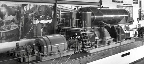 The Neuchatel gas turbine exhibited at the 1939 Swiss National Expo.jpg