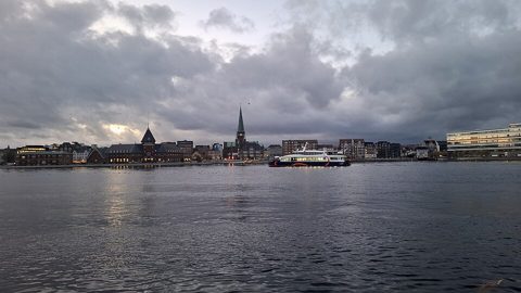 Aarhus to Samsø passenger ferry Lilleøre in Aarhus harbour Denmark 02.jpg