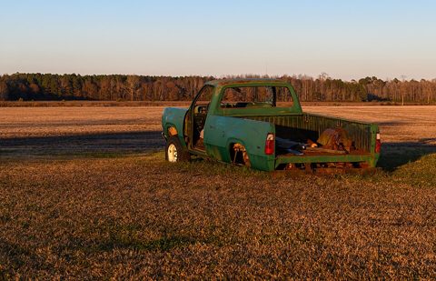 Abandoned pickup at Kelvin A. Lewis farm in Creeds 3.jpg