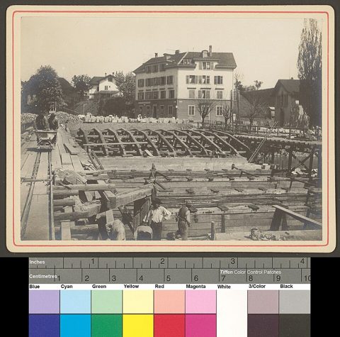 Zentralbibliothek Zürich - Schalung der Utobrücke v. lk. Ufer - 991155643119705501.jpg