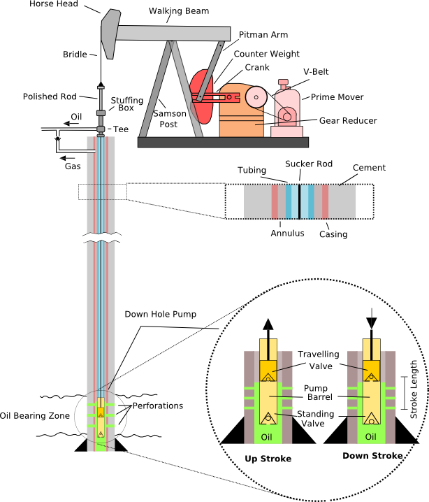 Sucker-Rod (Beam) Pump Downhole