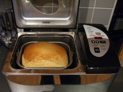 Bread Machine: Countertop appliance that mixes, kneads, and bakes a loaf automatically
