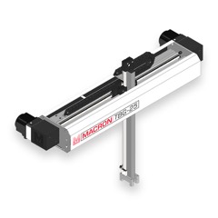 Cartesian Pick Robot: Three-axis overhead robot that picks parts along straight axes