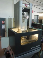 Wire EDM Machine: Electrical-discharge machine that cuts conductive metal with a traveling fine wire