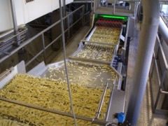 French Fry Production Line: Line that cuts, blanches and freezes potatoes into fries