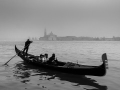 Venetian Gondola: Flat-bottomed rowing boat propelled by a single stern oar