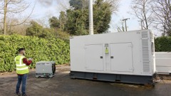 Resistive Load Bank: A forced-air resistive load bank that converts electrical power to heat in switched resistor steps