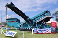 Mobile Screening Plant: Tracked plant that screens crushed aggregate into sized fractions on site