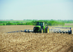 No-Till Seed Drill: Drill that cuts through residue to plant seed without prior tillage