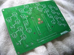 Bare PCB: Unpopulated printed circuit board: copper traces etched on an FR-4 glass-epoxy laminate that carry current
