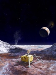 Planetary Lander: Spacecraft that touches down softly on a moon or planet surface. A descent propulsion system slows it