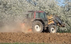 Power Harrow: PTO-driven rotary harrow that prepares a fine seedbed in one pass