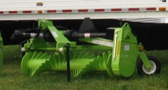 Rock Windrower: Implement that rakes field stones into rows for collection