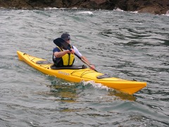 Sea Kayak: Long narrow paddle craft built for open-water touring