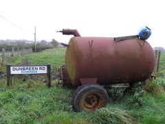 Slurry Tanker: Trailed vacuum tank that spreads liquid manure across farmland