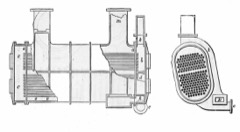 Steam Surface Condenser: Shell-and-tube condenser that turns turbine exhaust steam back to water
