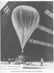 Weather Balloon: High-altitude balloon carrying instruments to sound the atmosphere
